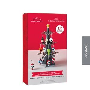 Hallmark Nighmare Before Christmas Countdown Ornament Calendar Tree Set